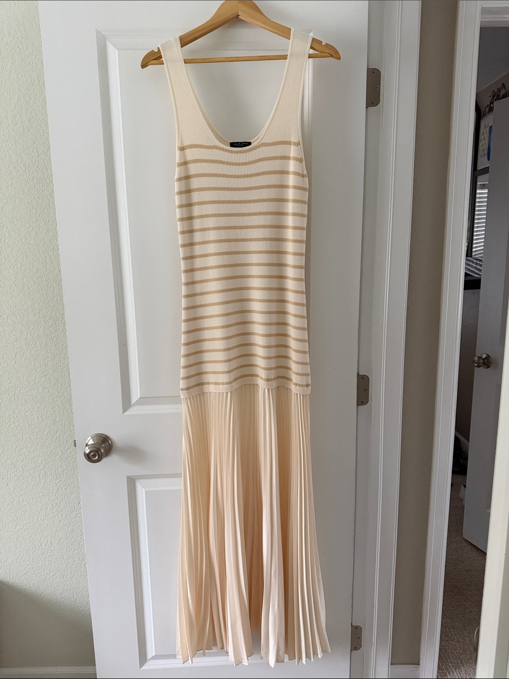 Rag & Bone Millie Mixed Media A-Line Maxi Dress